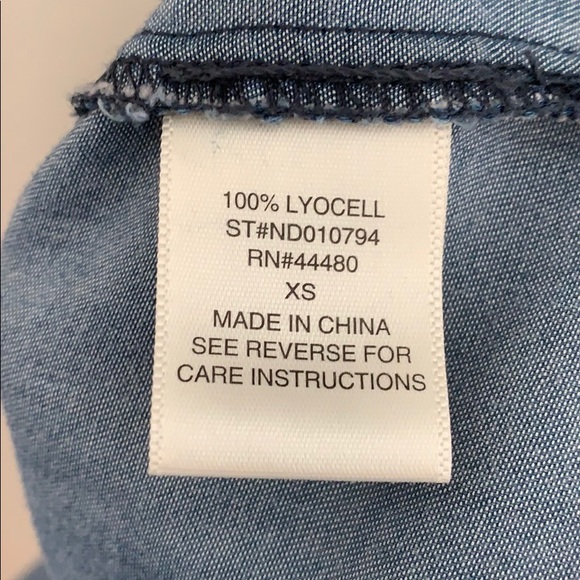 Love Fire High Low Chambray Denim Shirt Dress - Picture 4 of 5